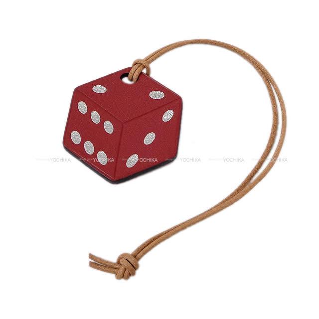 大阪ヒルトン顧客 限定 HERMES エルメス バッグチャーム ダイス サイコロ ルージュグレナ スイフト 新品