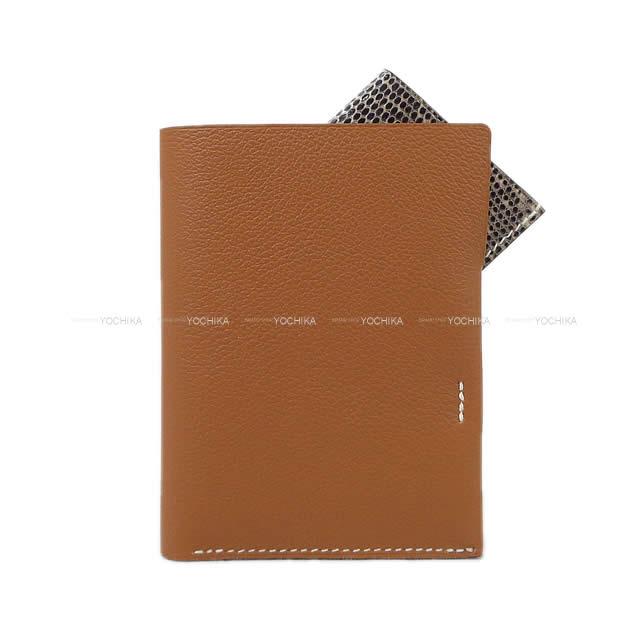 HERMES エルメス コンパクト 財布 カードケース "シタデル タッチ" ゴールドXオンブレ エバーカラーXリザード 新品