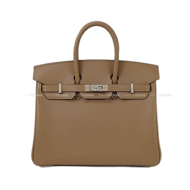HERMES エルメス ハンドバッグ バーキン25 ベージュ ドゥ ワイマール ヴォージョナサン シルバー金具 新品