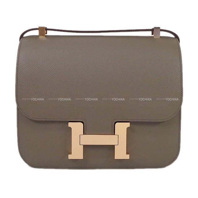 HERMES エルメス ショルダーバッグ コンスタンス3 24 エタン エプソン ローズゴールド金具 新品