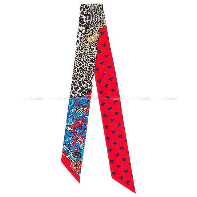 2020年春夏 新作 HERMES エルメス ツイリー スカーフ "ジャングルラブラブ " ハート柄  ルージュ 新品