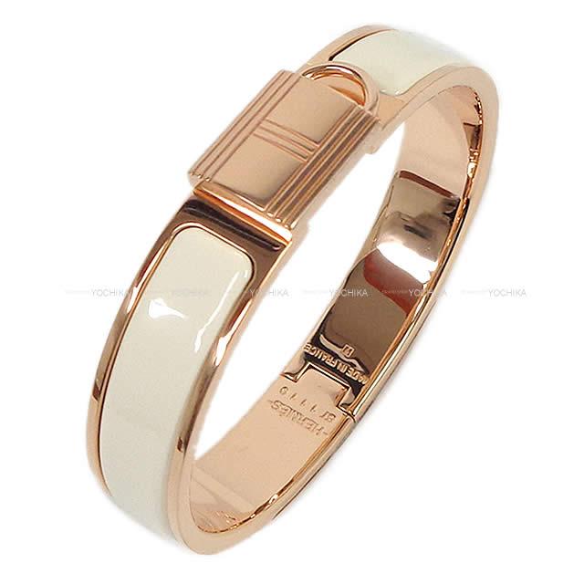 エルメス ブレスレット バングル "クリック カデナ" PM クレ エナメルファン/ローズゴールドプレーテッド 新品