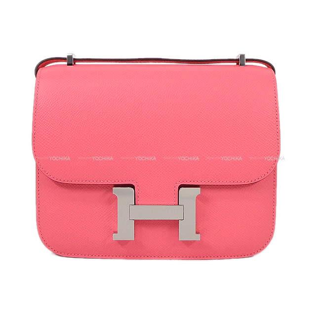 HERMES エルメス ショルダーバッグ コンスタンス 3 ミニ 18 ローズアザレ エプソン シルバー金具 新品