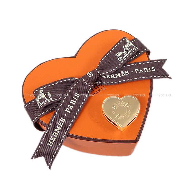 2020年 バレンタインコレクション HERMES エルメス スカーフリング ハート型 "ミニ クー"  ゴールド金具 新品
