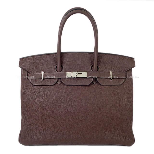 HERMES エルメス ハンドバッグ バーキン35 ショコラ トゴ シルバー金具 新品