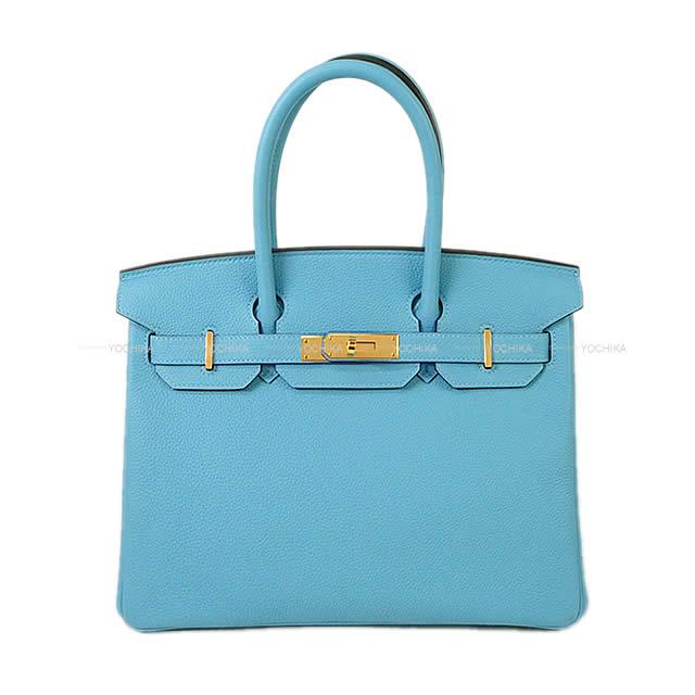 HERMES エルメス ハンドバッグ バーキン30 ブルーデュノール トゴ ゴールド金具 展示新品