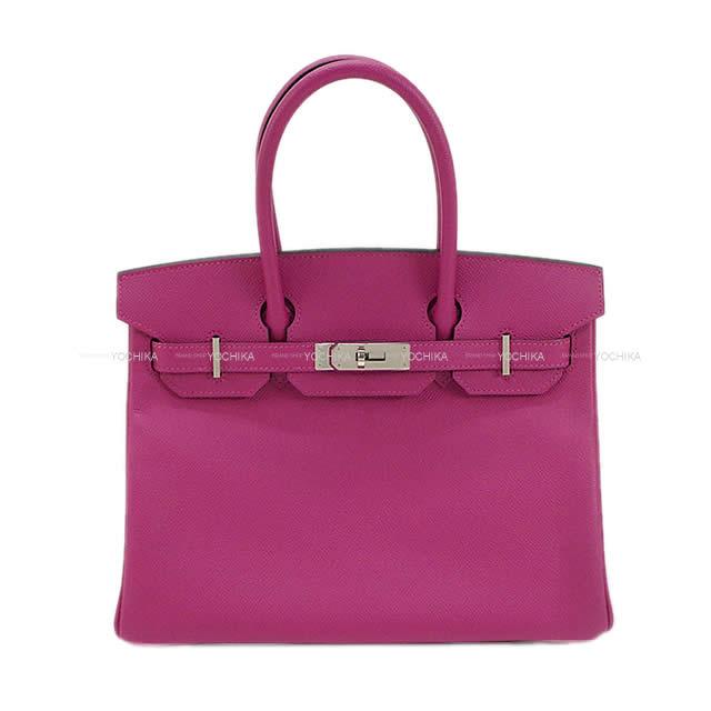 HERMES エルメス ハンドバッグ バーキン30 ローズパープル エプソン シルバー金具 展示新品