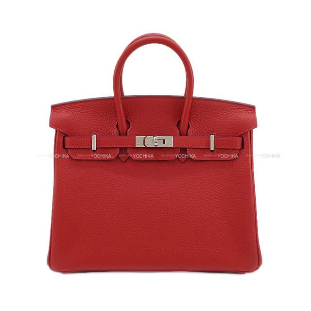 HERMES エルメス バーキン25 スペシャルオーダー ルージュカザック トリヨン シルバー金具 新品