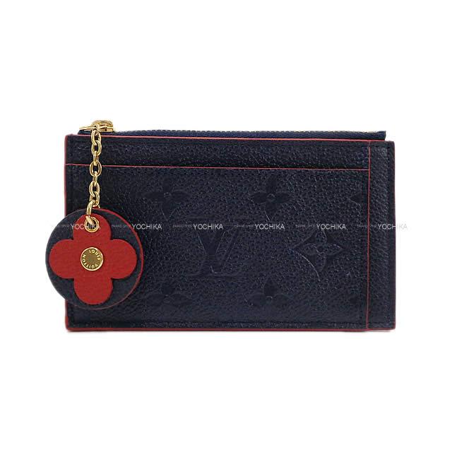 LOUIS VUITTON ルイ・ヴィトン "ポルトカルト ジップ" マリン モノグラムアンプラント ゴールド金具 M68338