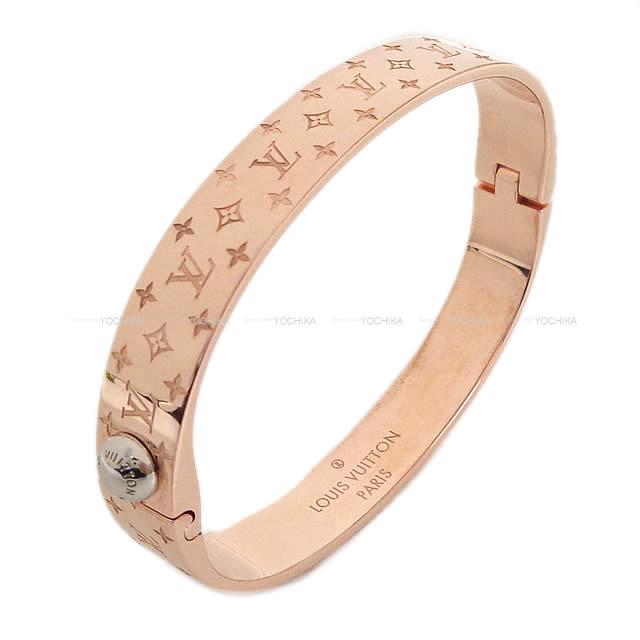 LOUIS VUITTON ルイ・ヴィトン バングル ブレスレット "カフナノグラム" #M ローズゴールド金具 M00254