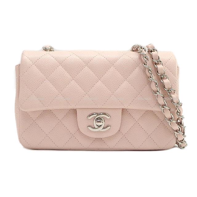 CHANEL シャネル ミニマトラッセ20 チェーン ショルダーバッグ ベビーピンク キャビアスキン A69900 展示新品