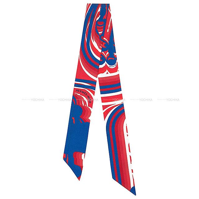 エルメス ツイリー スカーフ "ブリッドドゥガラ シャドー " オレンジ/ヴェール/コライユ シルク100% 新品