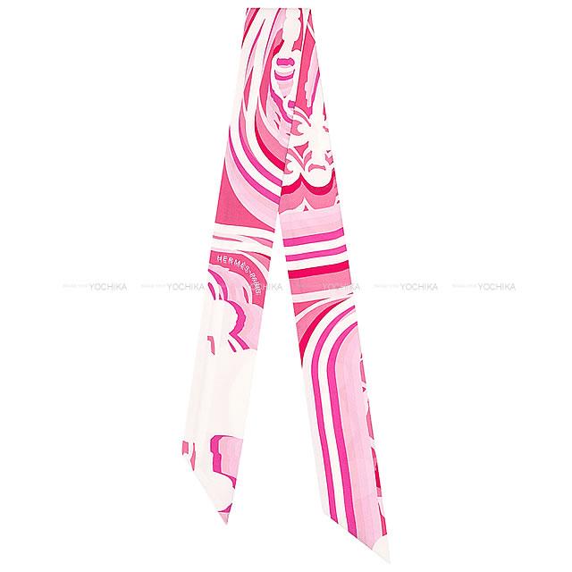 エルメス ツイリー スカーフ "ブリッドドゥガラ シャドー " オレンジ/ヴェール/コライユ シルク100% 新品