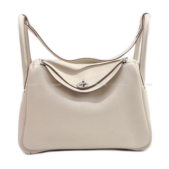 エルメス 2way ショルダーバッグ リンディ30 クレ(アイボリー) トリヨン 新品同様