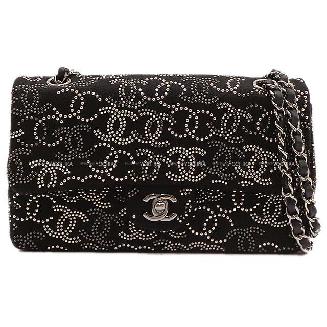 CHANEL シャネル パリ 上海 ココマーク スタッズ Wチェーン ショルダー バッグ 黒 AS0445 新品未使用