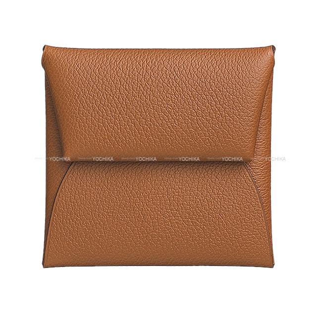 HERMES エルメス バスティア ヴェルソ コインケース ゴールド/ベージュドゥワイマール エバーカラー シルバー金具 新品