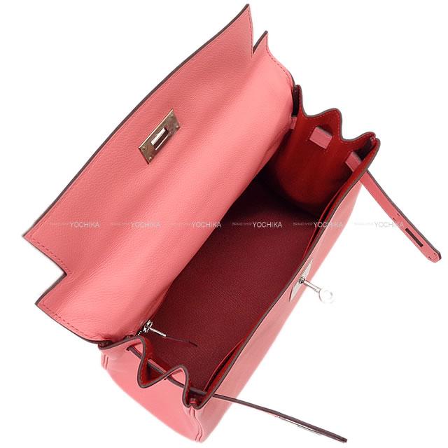 エルメス ハンドバッグ ケリー28 内縫い ヴェルソ ローズエテ/ルージュエキゾチック エバーカラー 新品