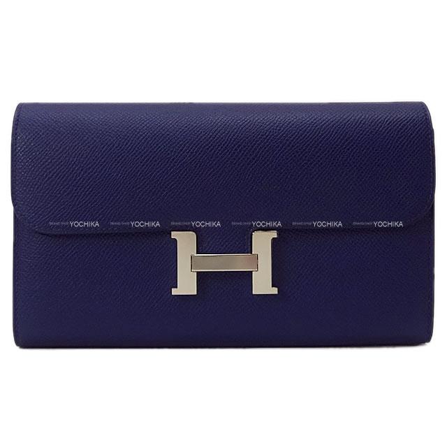 HERMES エルメス 長財布 コンスタンスロング ブルーインク エプソン シルバー金具 新品未使用