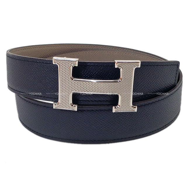 HERMES エルメス "コンスタンス 32" Hベルト #85 ブルーインディゴ/エタン エプソン ギロッシュ金具 新品未使用