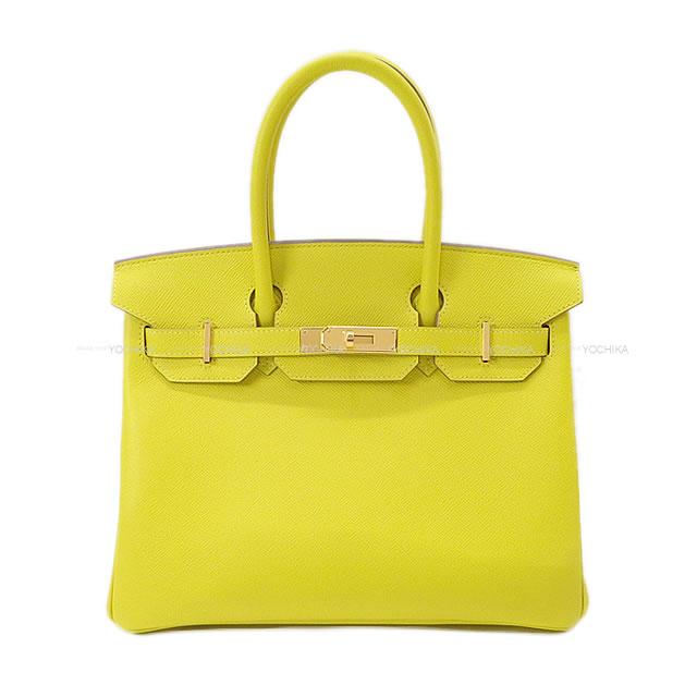 HERMES エルメス ハンドバッグ バーキン30 ライム エプソン ゴールド金具 新品