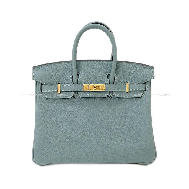 HERMES エルメス ハンドバッグ バーキン25 シエル トゴ ゴールド金具 新品