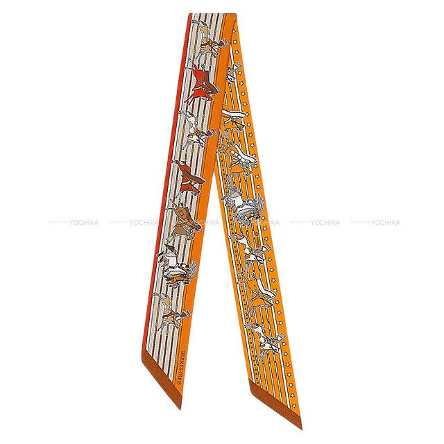 2020年 秋冬 新作 HERMES エルメス ツイリー スカーフ "ケリーアンペルル" ブルーアズールXオレンジ 新品