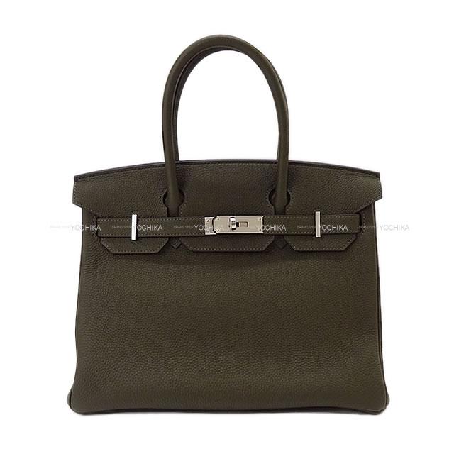 HERMES エルメス ハンドバッグ バーキン30 ヴェールマキ トゴ シルバー金具 新品