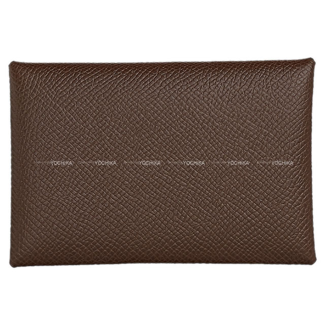 HERMES エルメス カードケース Calvi(カルヴィ) ショコラ エプソン C刻印 新品