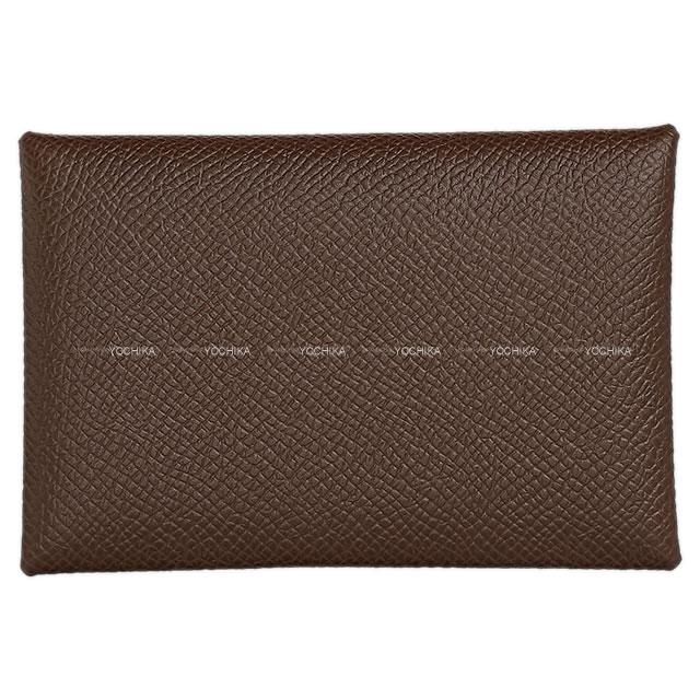 HERMES エルメス カードケース Calvi(カルヴィ) ショコラ エプソン D刻印 新品