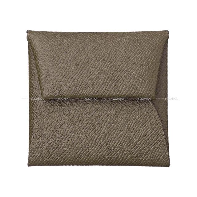 HERMES エルメス バスティア コインケース ヴェールオリーヴ エプソン シルバー金具 新品