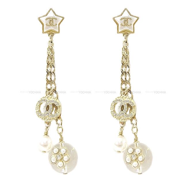 2019年 秋冬 CHANEL シャネル スター ココマーク パール ぶらさがり ピアス AB2554 新品未使用