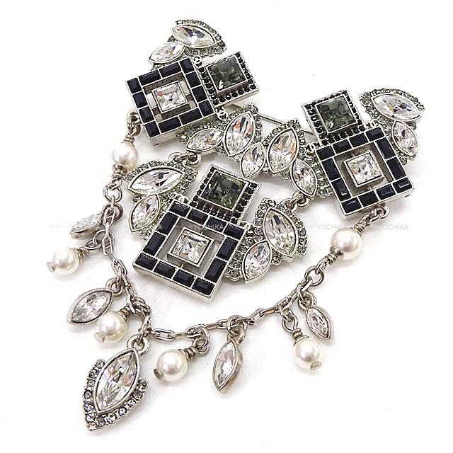 CHANEL シャネル クリスタル ビジュー ストラス ゴシック ブローチ A15K シルバー金具 新品未使用