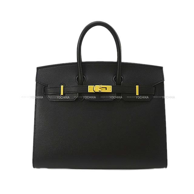 HERMES エルメス ハンドバッグ バーキン25 セリエ 外縫い 黒(ブラック) ヴォーマダム ゴールド金具 新品