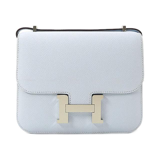 HERMES エルメス ショルダーバッグ コンスタンス3 ミニ 18 ブルーブリュム エプソン シルバー金具 新品