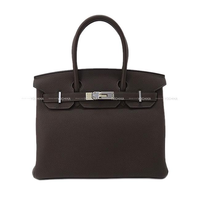 HERMES エルメス ハンドバッグ バーキン30 エベンヌ トゴ シルバー金具 新品