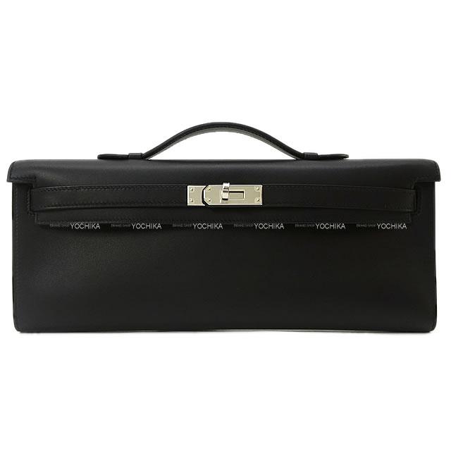 エルメス クラッチ ハンドバッグ ケリーカット 黒(ブラック) スイフト シルバー金具 新品