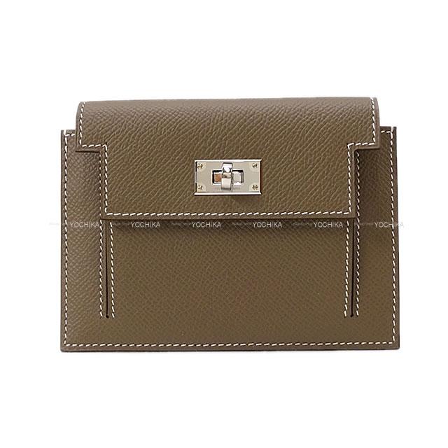 HERMES エルメス コンパクト 財布 "ケリー・ポケット" エトープ(エトゥープ)