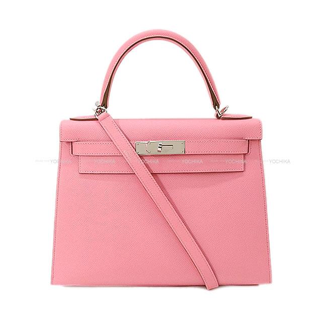 HERMES エルメス ハンドバッグ ケリー28 外縫い ローズコンフェッティ エプソン シルバー金具 新品未使用