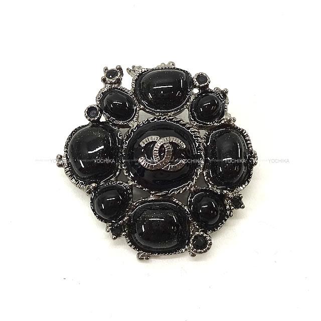 CHANEL シャネル ラメストーン ココマーク ブローチ C00V メタルシルバー金具 新品未使用