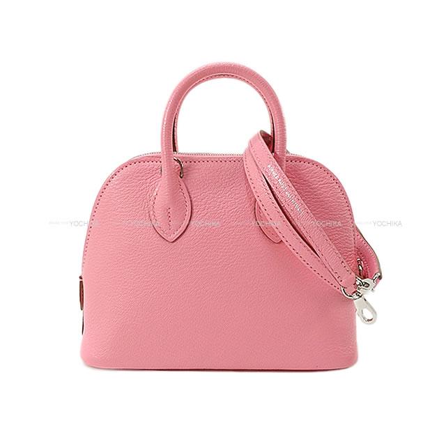 HERMES エルメス ショルダーバッグ ボリード 1923 ミニ ローズコンフェッティ シェーブル シルバー金具 新品未使用