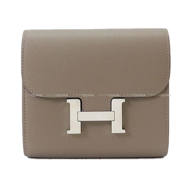 HERMES エルメス 財布 コンスタンス コンパクト グリアスファルト エバーカラー シルバー金具 新品未使用