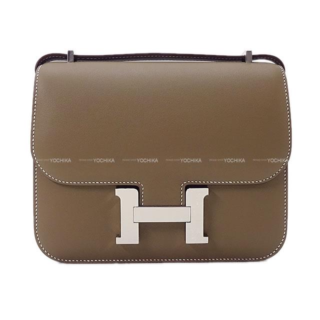 HERMES エルメス ショルダーバッグ コンスタンス3 ミニ 18 エトープ(エトゥープ) スイフト シルバー金具 新品