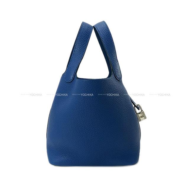 HERMES エルメス ハンドバッグ ピコタンロック 18 PM ディープブルー トリヨンクレマンス シルバー金具 新品