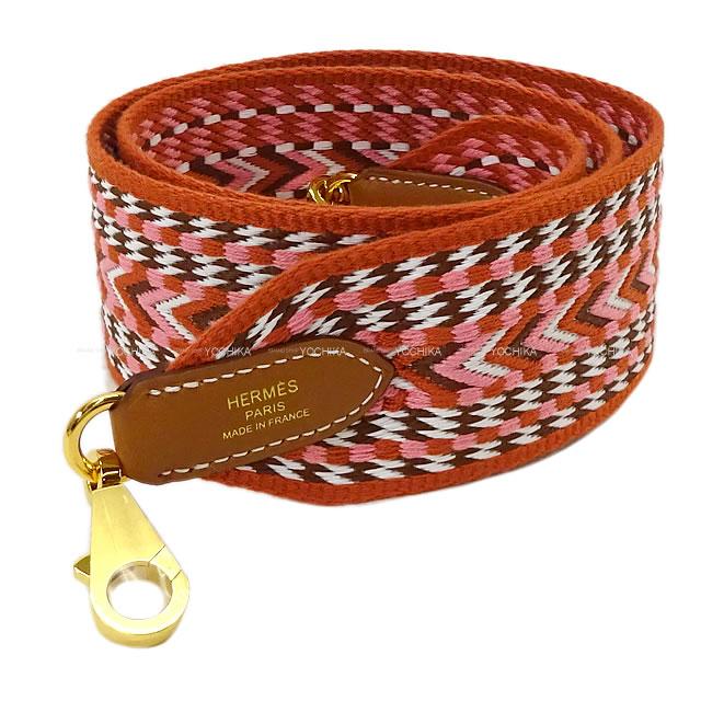HERMES エルメス ショルダーストラップ "バンドリエール サングル アレグロ 50mm" 85cm ゴールド金具 新品