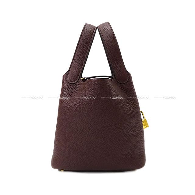 HERMES エルメス ハンドバッグ ピコタンロック 18 PM ハバナ トリヨン ゴールド金具 新品