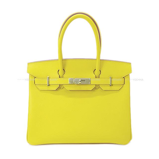 HERMES エルメス ハンドバッグ バーキン30 ライム エプソン シルバー金具 新品