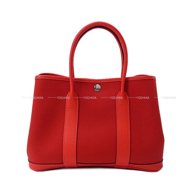 HERMES エルメス ガーデンパーティ 30 TPM ルージュトマト トワルミリタリー/ヴァッシュカントリー 新品未使用