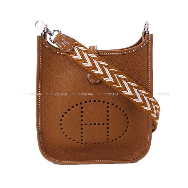 HERMES エルメス ショルダーバッグ エブリン エヴリン 16 TPM アマゾン サングル ジグザグ ゴールド/白 トリヨン