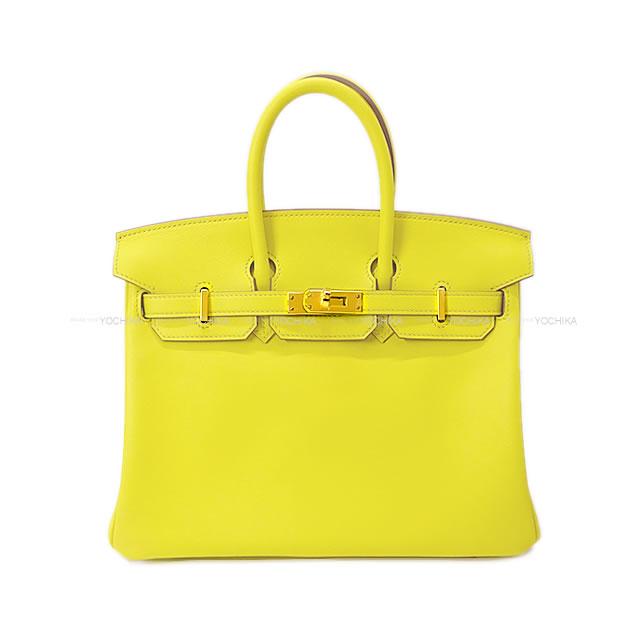 HERMES エルメス ハンドバッグ バーキン25 ライム スイフト ゴールド金具 新品
