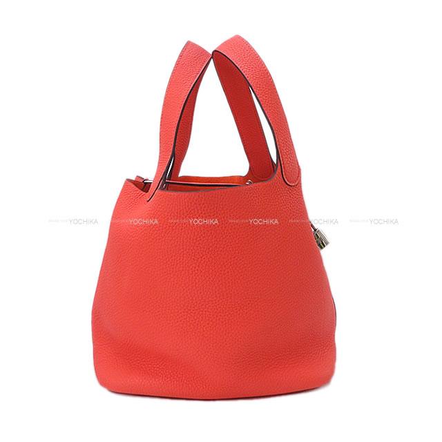 エルメス ハンドバッグ ピコタンロック 22 MM ローズジャイプール トリヨン シルバー金具 新品